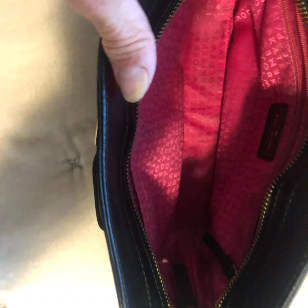 kate spade Black Bow Crossbody with Gold Chain